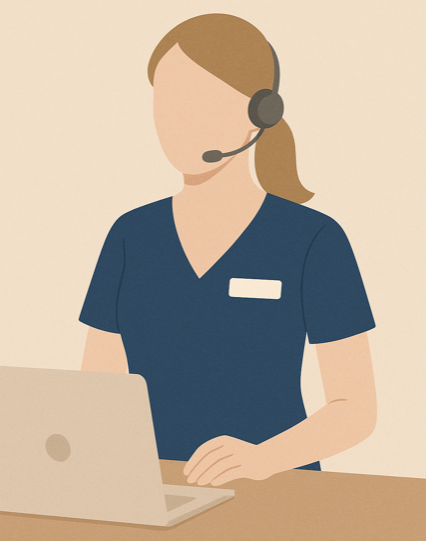 Kantoor medewerker achter laptop